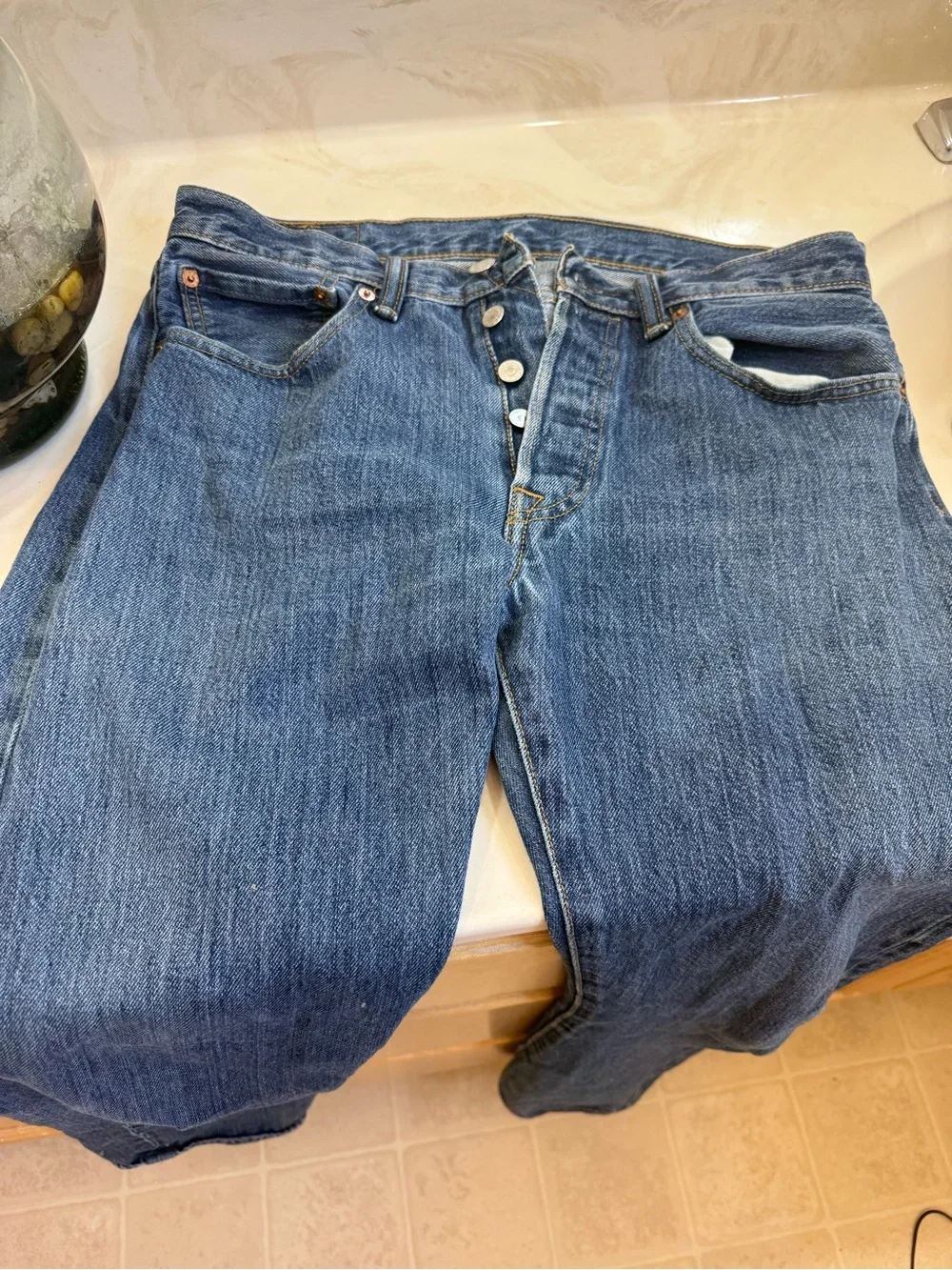 Levi's Men’s Straight Jeans in Blue Denim